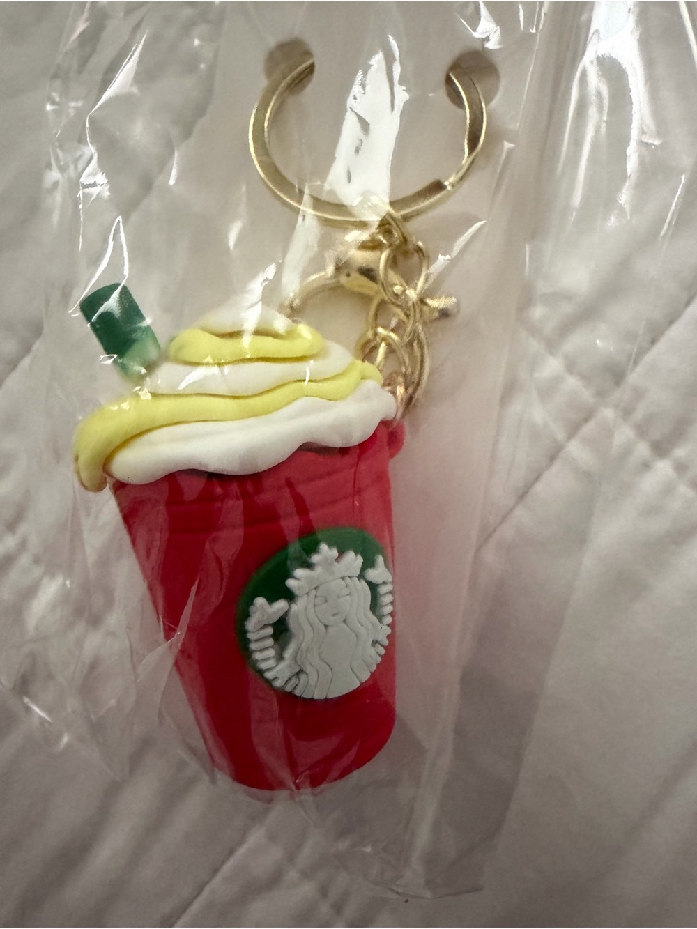 Starbucks ☕ Coffee Cup Purse Charm & Keychain – red